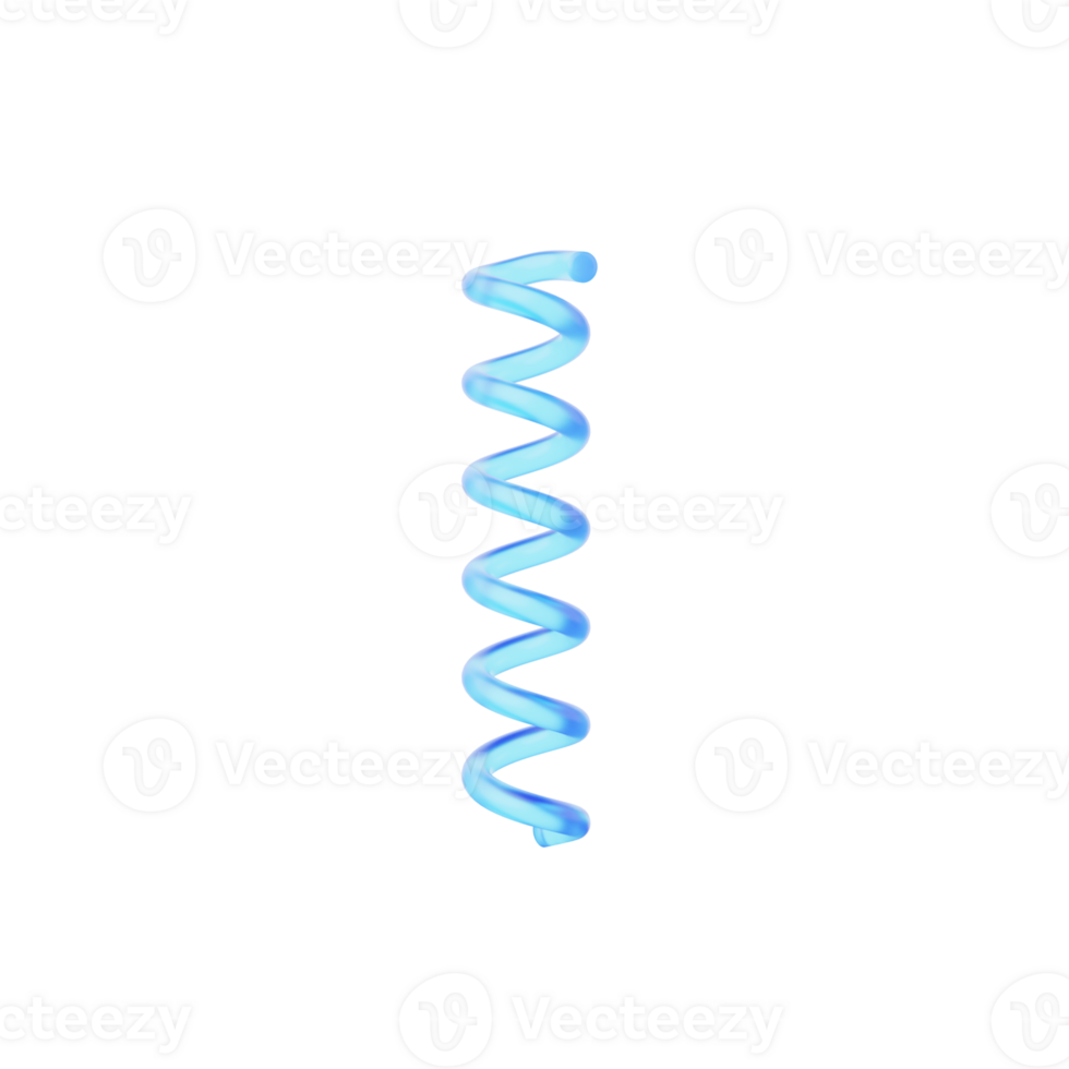 Abstract Spiral Blue 3D Icon png