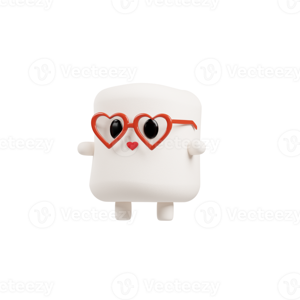 Character Marshmallow 3D Illustration png