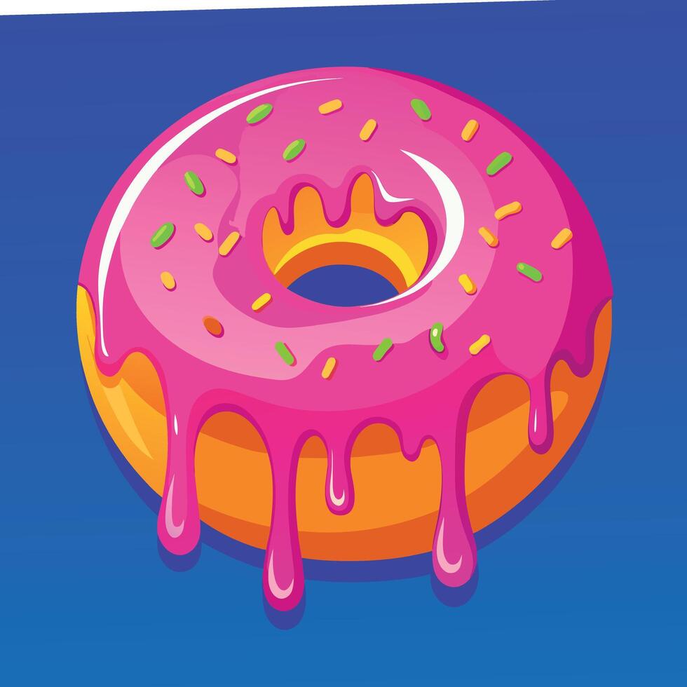 Delectable chocolate nibble donut with a vibrant vector design