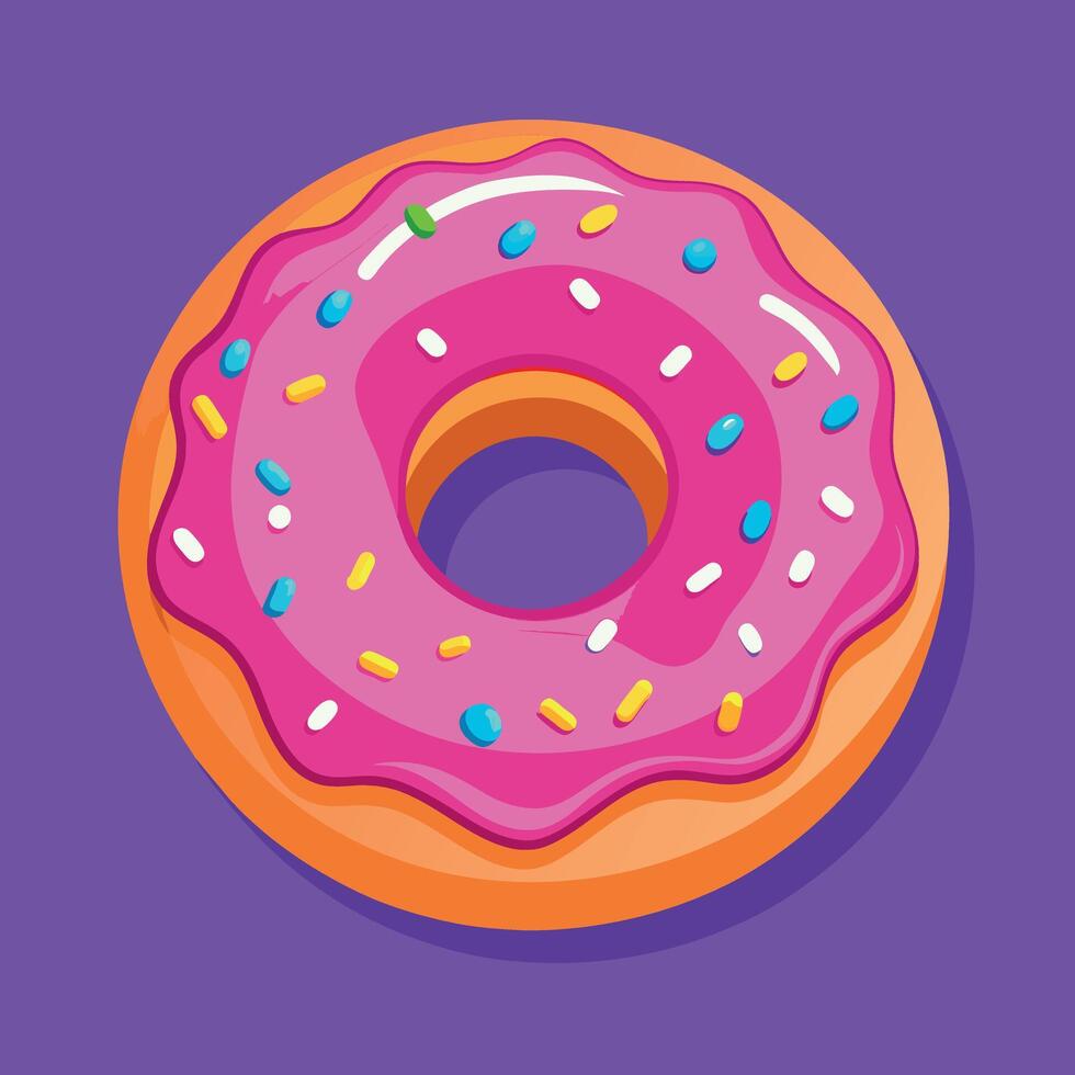 Delectable chocolate nibble donut with a vibrant vector design