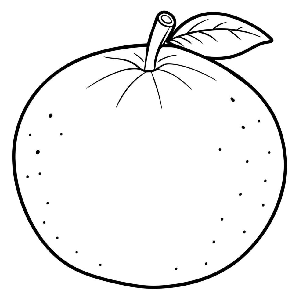 Orange outline coloring page illustration for children and adult vector