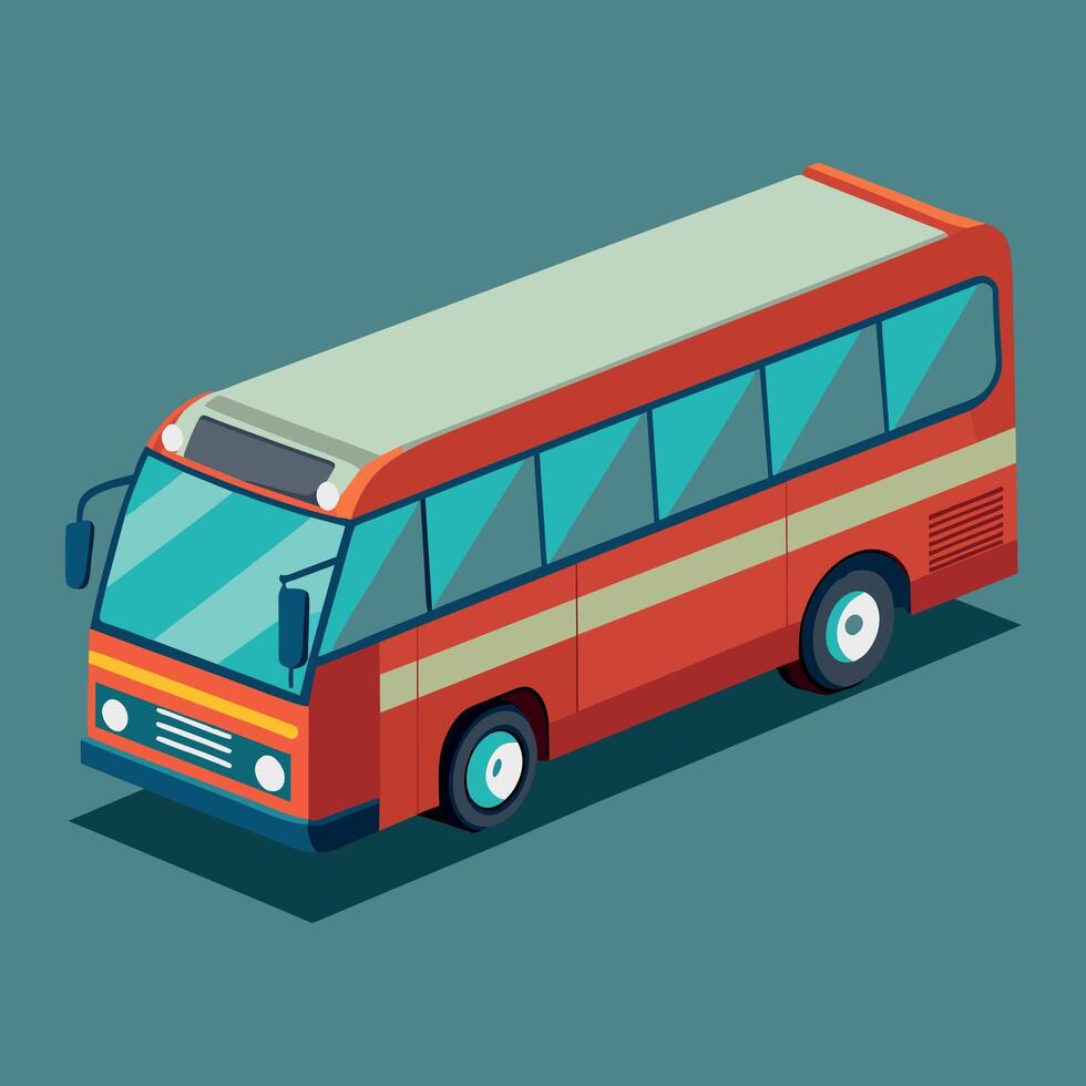 Bus flat design cartoon icon illustration School bus vector