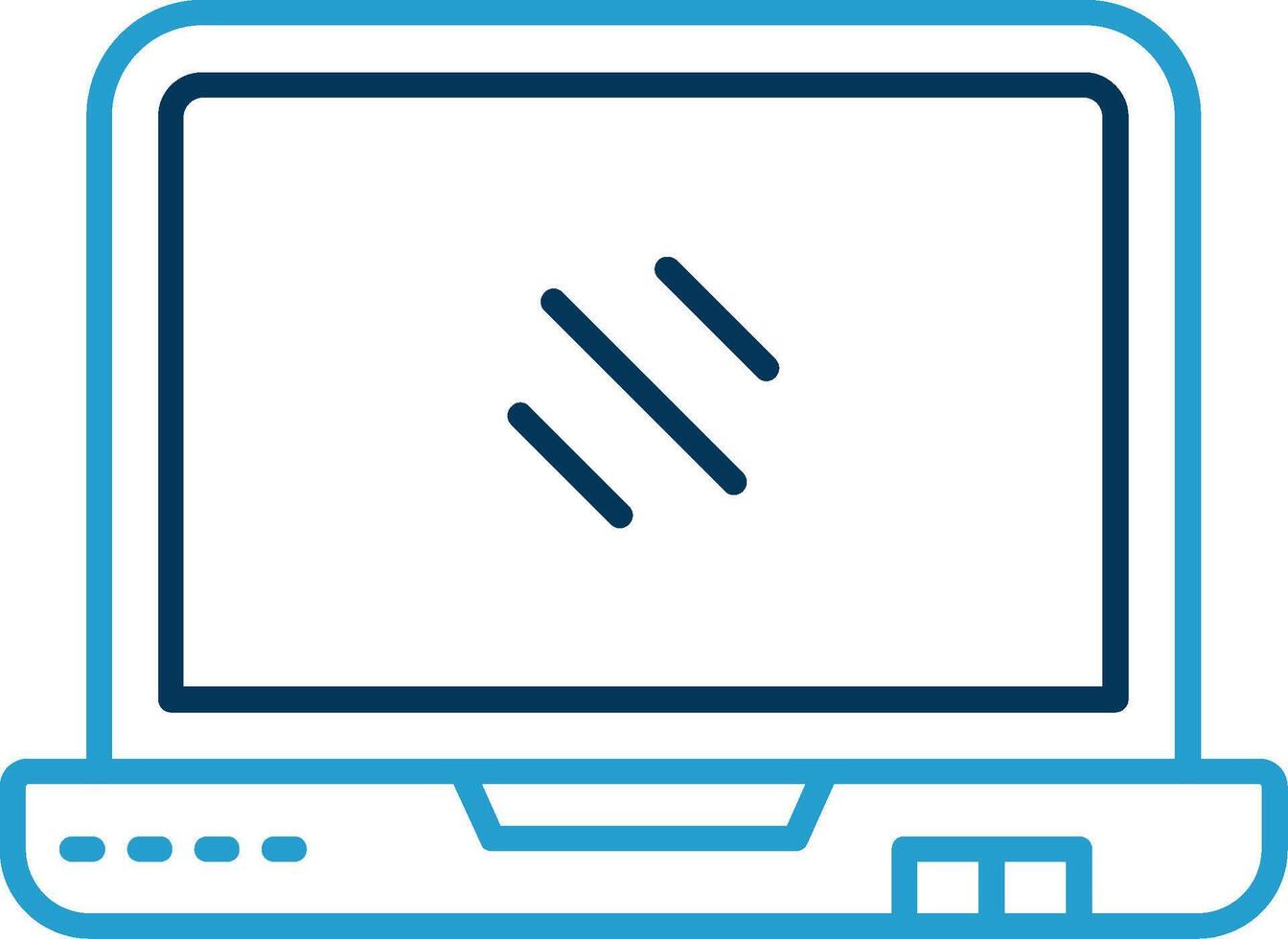 Laptop Line Blue Two Color Icon vector
