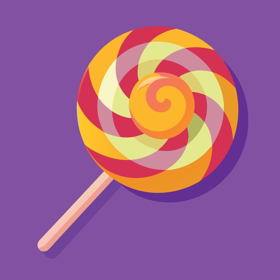 Lollipop colorful cartoon vector illustration