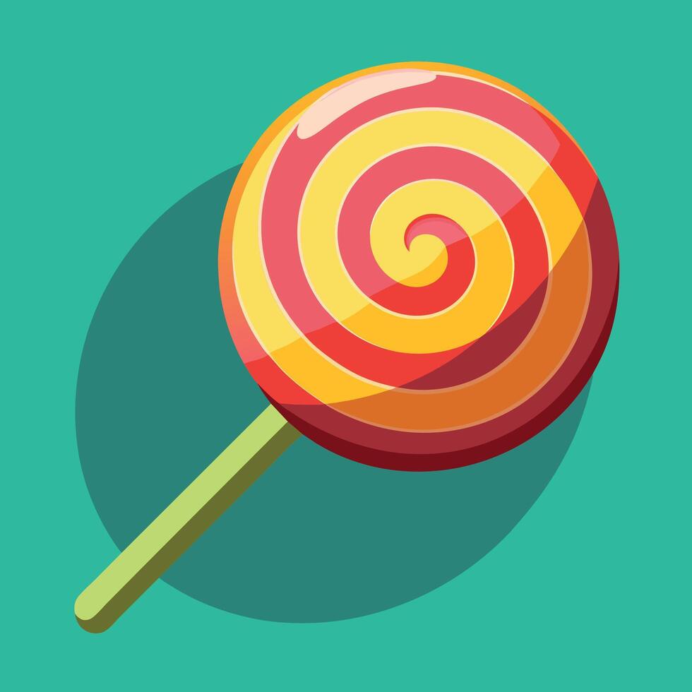 Lollipop colorful cartoon vector illustration