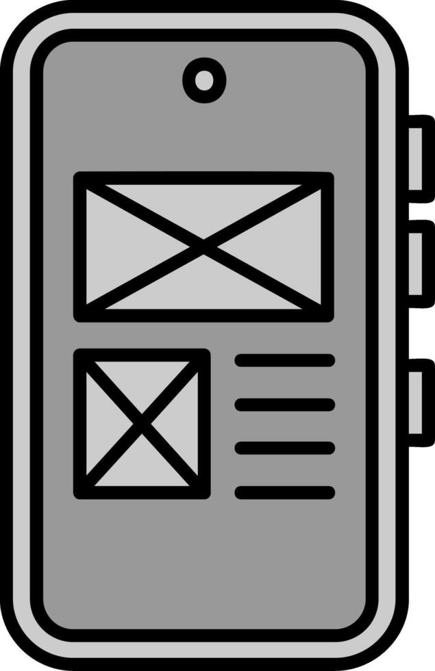 UI desgin Line Filled Greyscale Icon vector