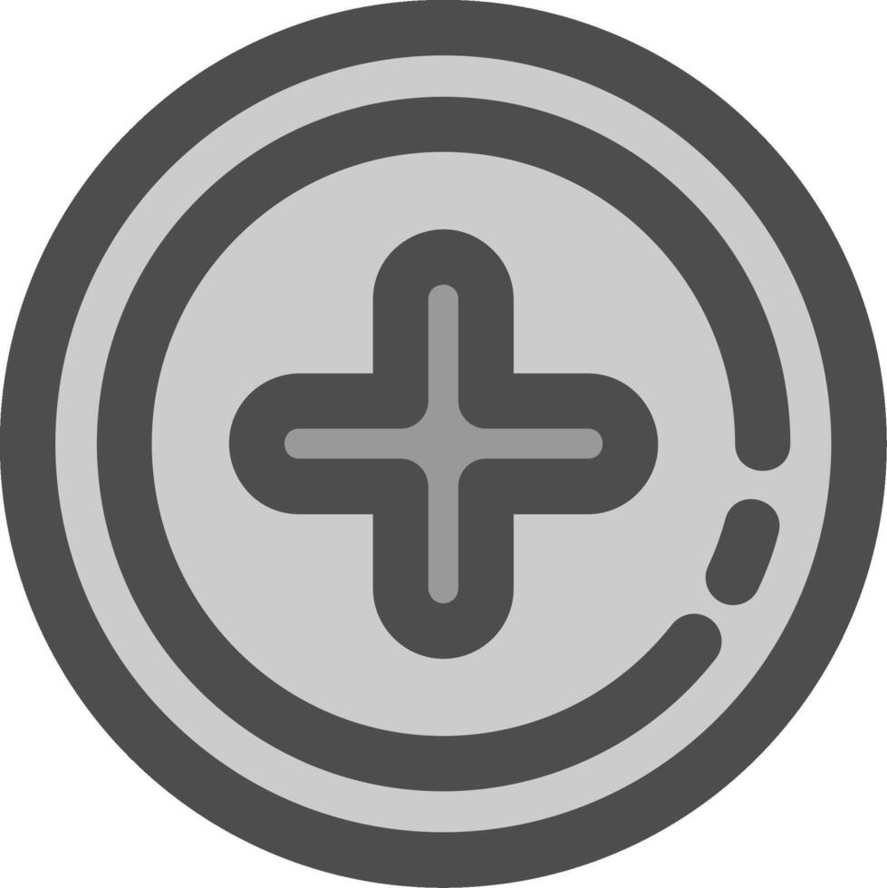 Add 2 Line Filled Greyscale Icon vector
