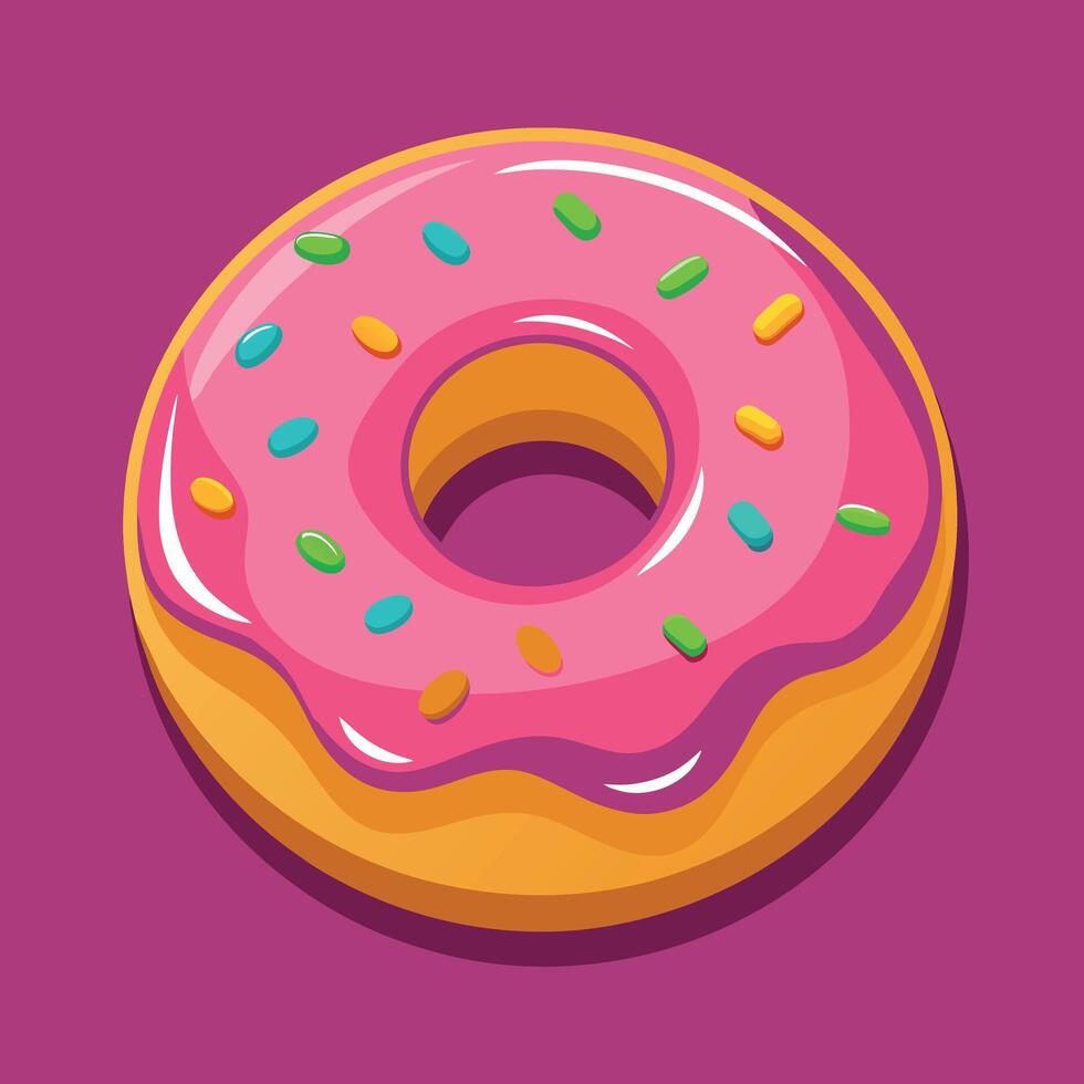 Delectable chocolate nibble donut with a vibrant vector design