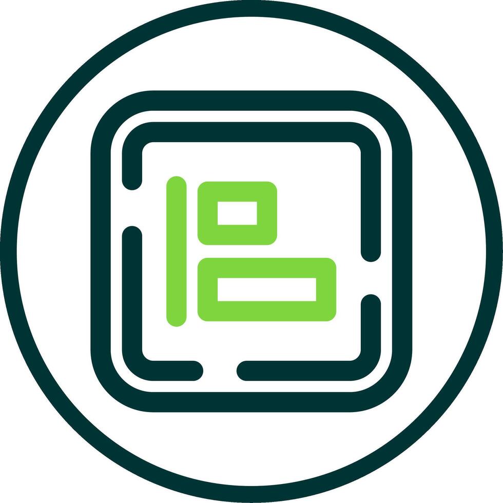 Left allignment Line Circle Icon vector