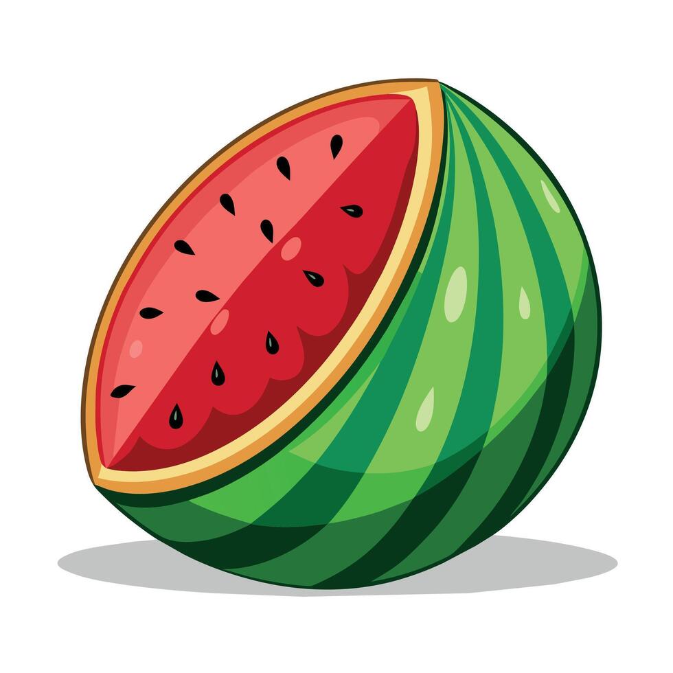 Watermelon colorful cartoon vector illustration