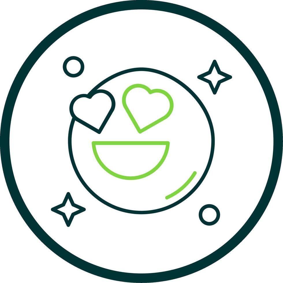 In love Line Circle Icon vector