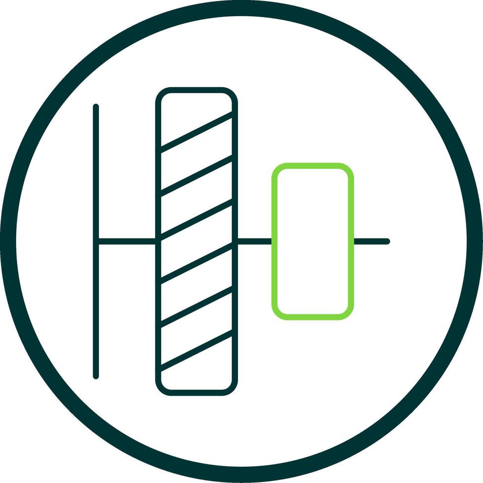 Vertical alignment Line Circle Icon vector