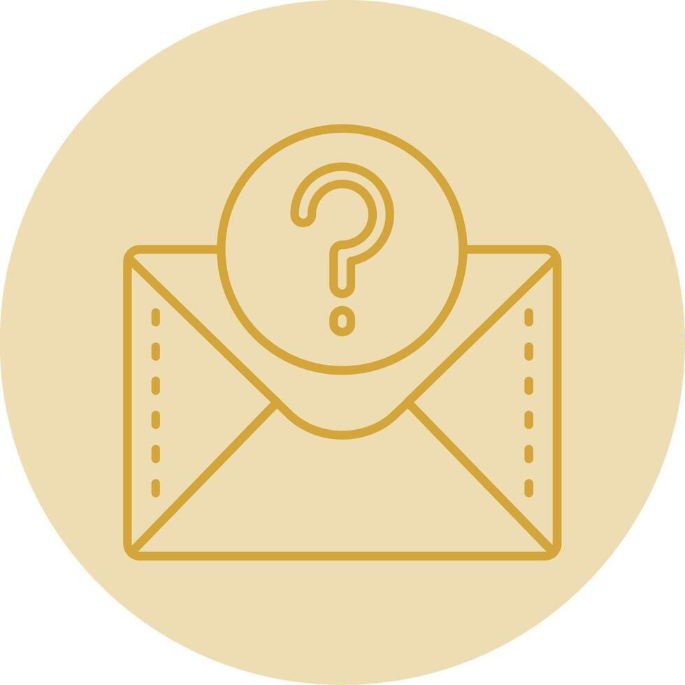 Question mark Line Yellow Circle Icon vector