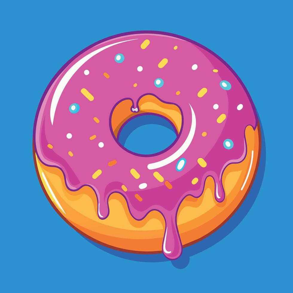 Delectable chocolate nibble donut with a vibrant vector design