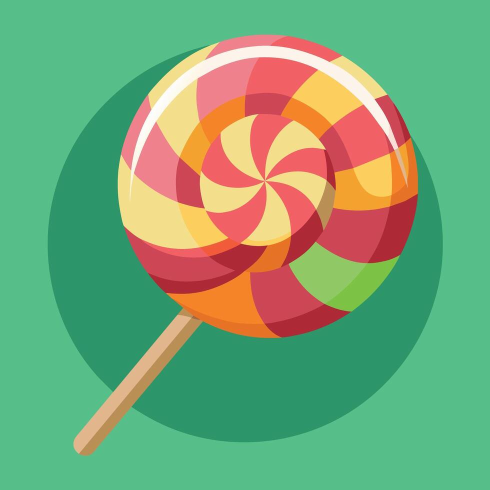 Lollipop colorful cartoon vector illustration