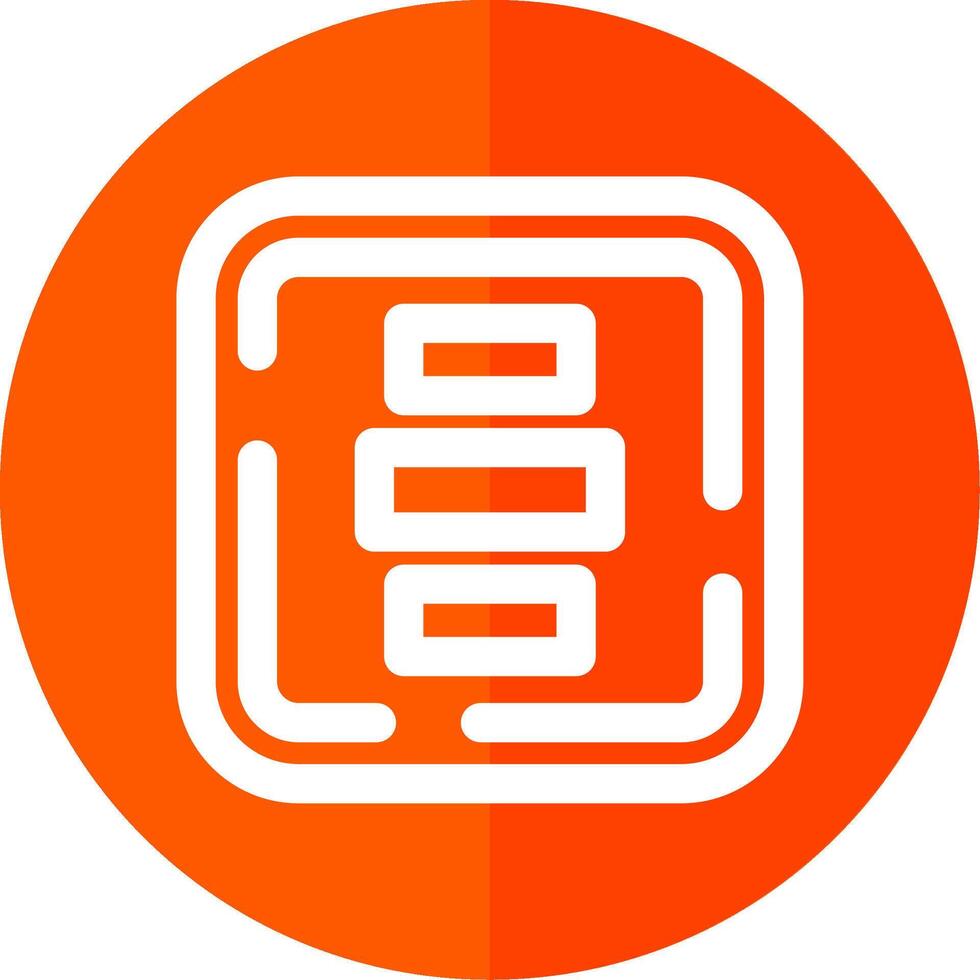 Horizontal Alignment Line Red Circle Icon vector