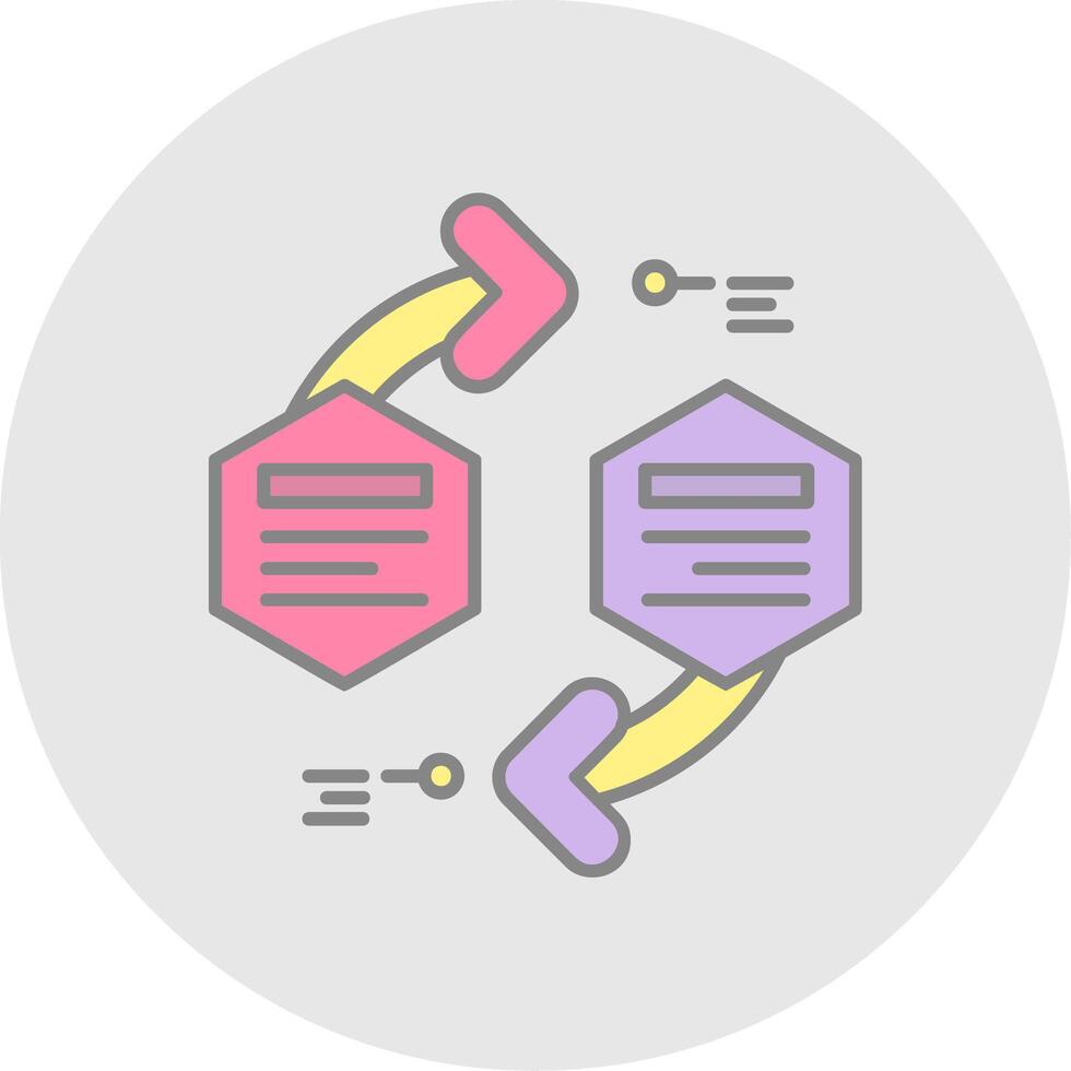 Infographic elements Line Filled Light Circle Icon vector