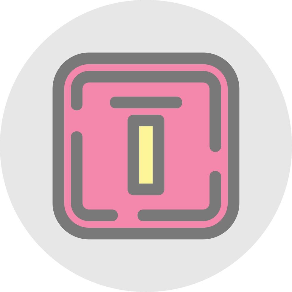 Top alignment Line Filled Light Circle Icon vector