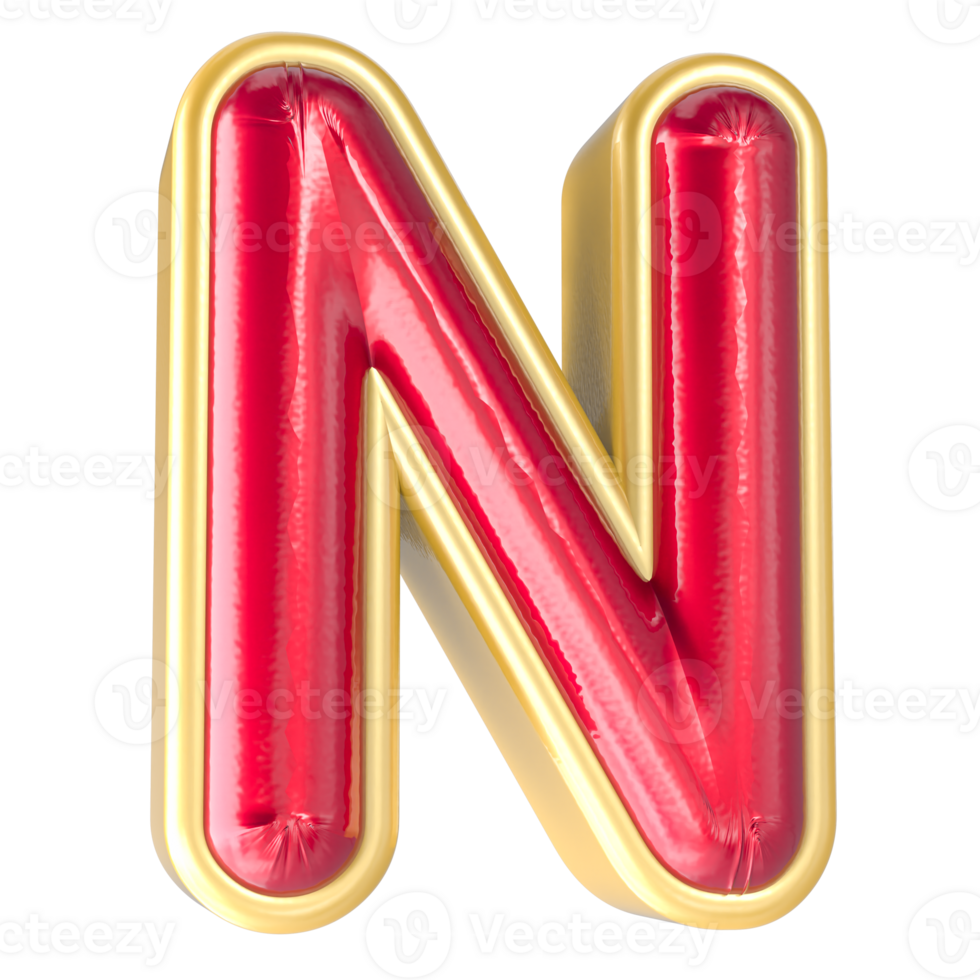 font n 3d framställa png