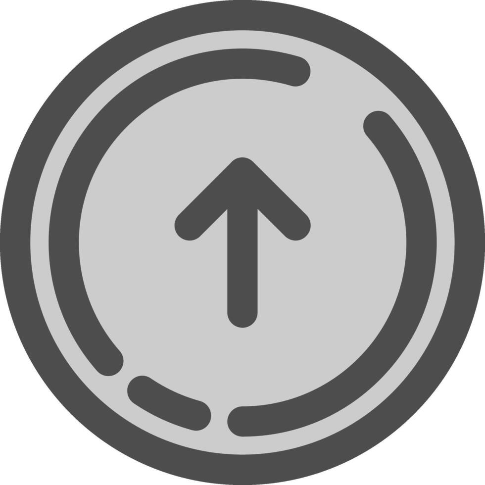 Up arrow Line Filled Greyscale Icon vector