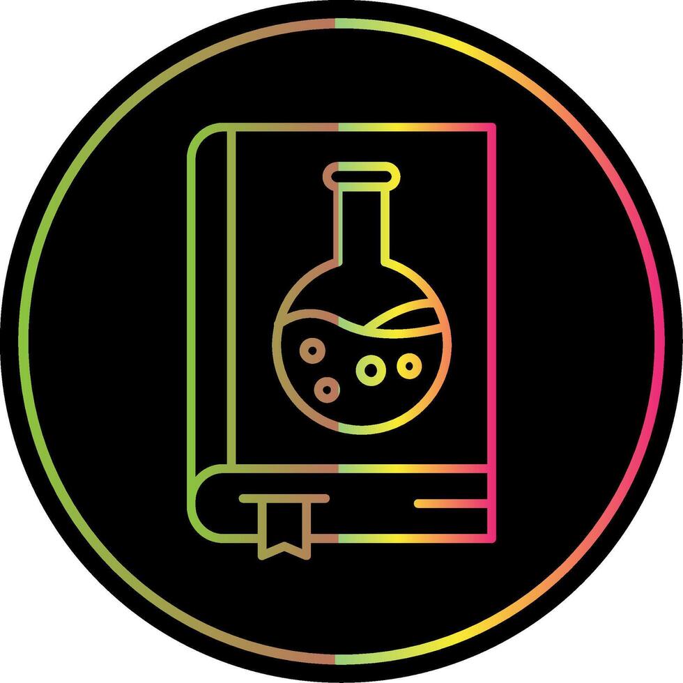 Chemistry book Line Gradient Due Color Icon vector