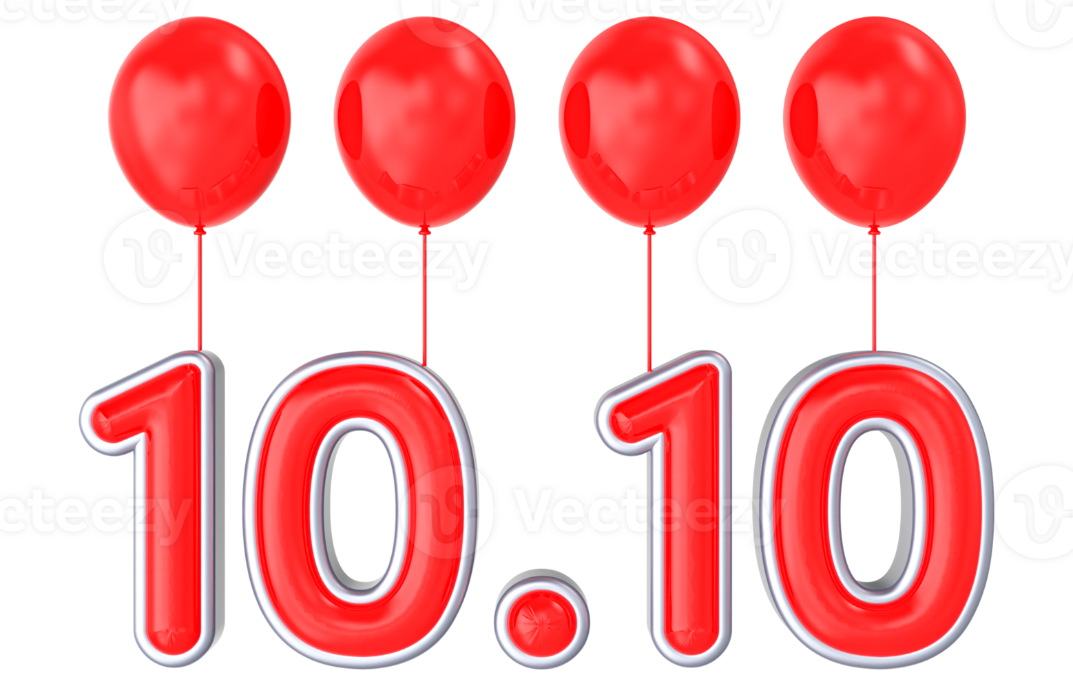 Realistic text illustration for singles day sales png