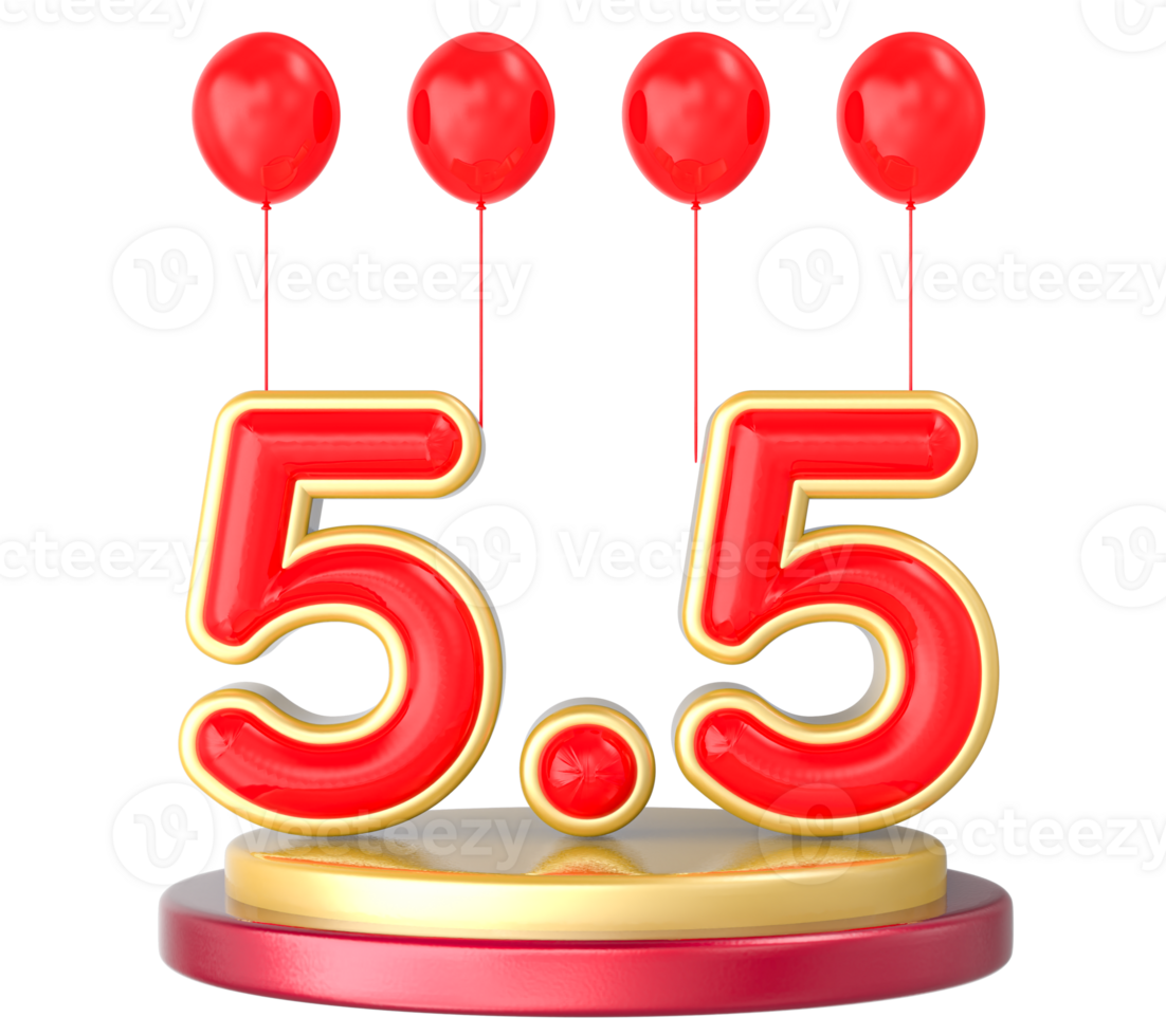 Realistic text illustration for singles day sales png
