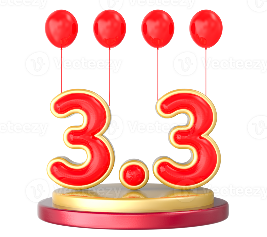 Realistic text illustration for singles day sales png