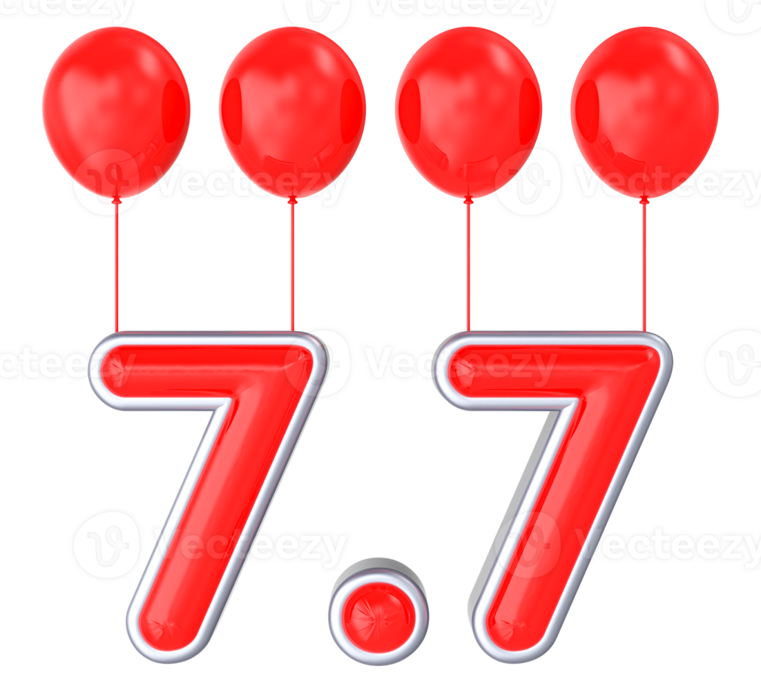 Realistic text illustration for singles day sales png