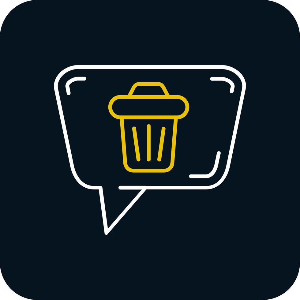 Delete message Line Yellow White Icon vector