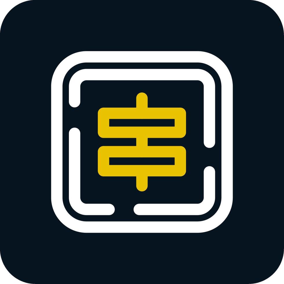 Center alignment Line Yellow White Icon vector