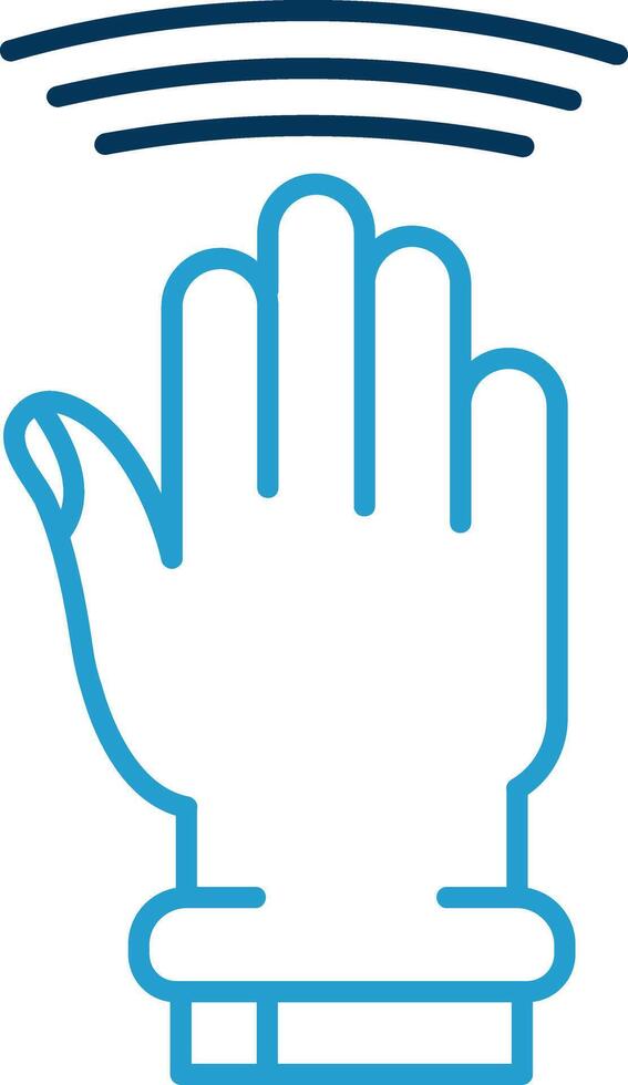 Drag Window Line Blue Two Color Icon vector
