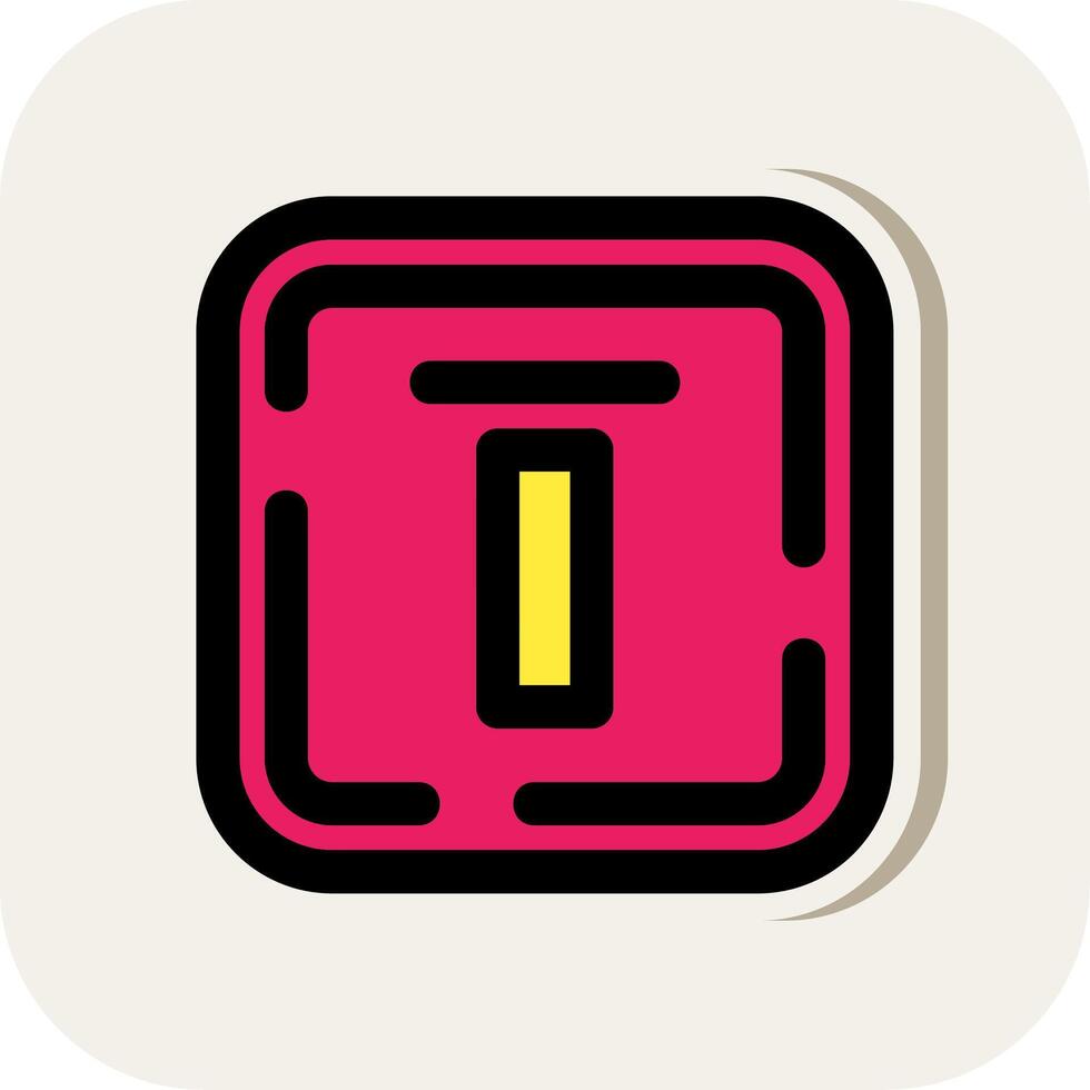 Top alignment Line Filled White Shadow Icon vector