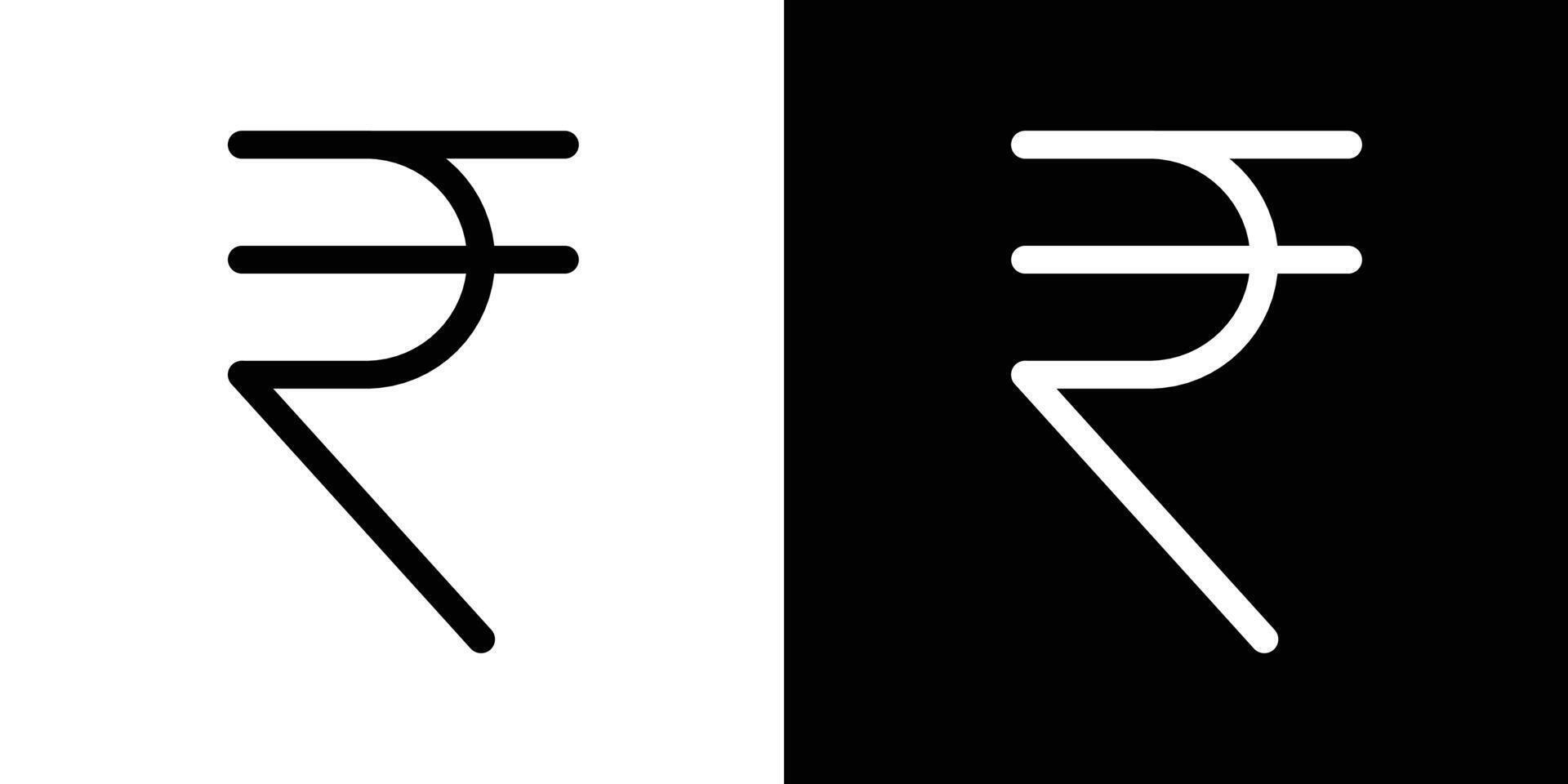 Indian rupee icon vector