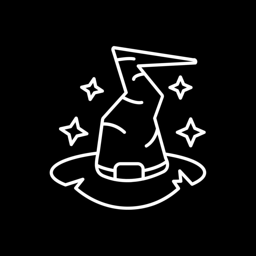 Witch hat Line Inverted Icon vector