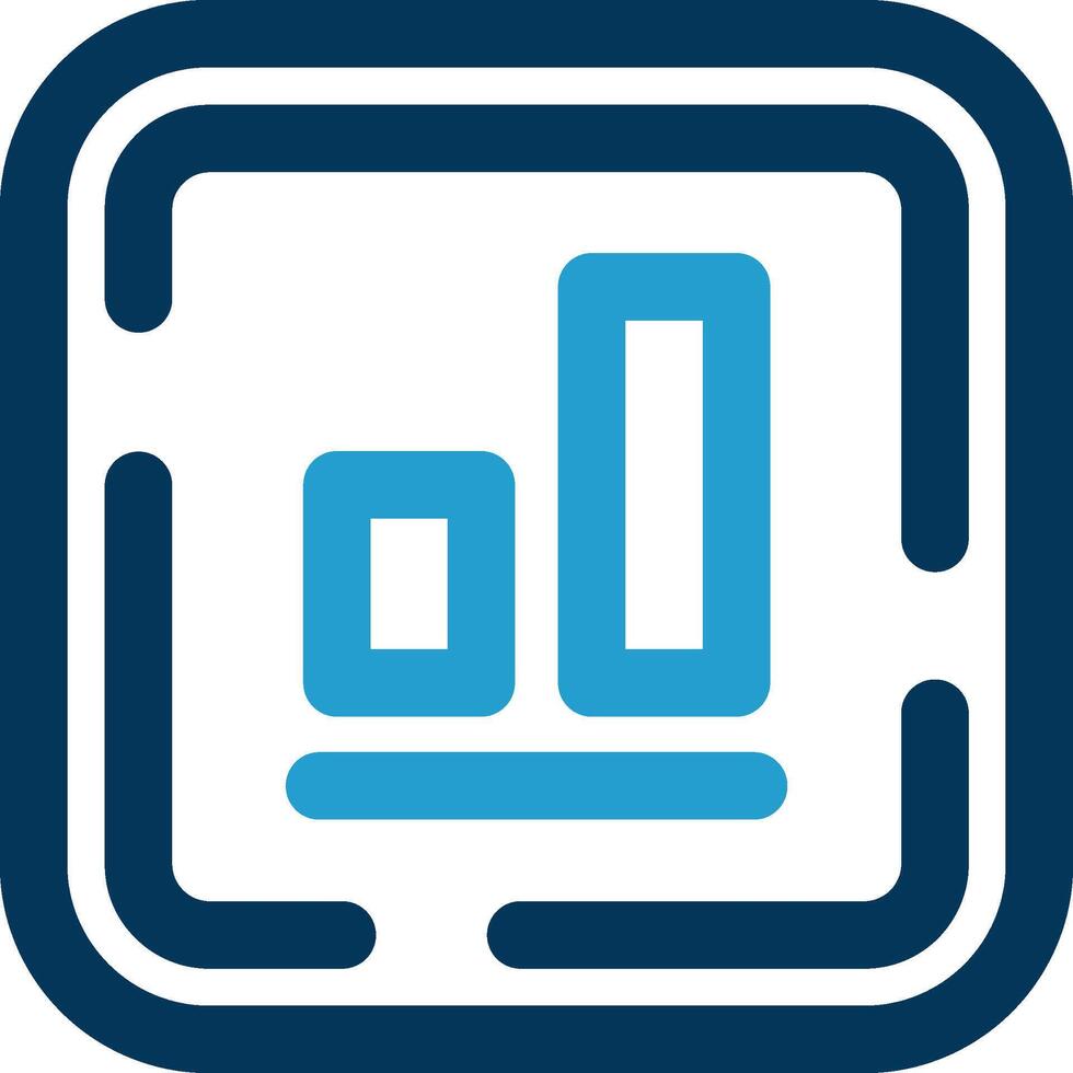 Bottom alignment Line Blue Two Color Icon vector