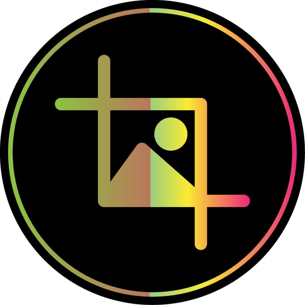 Crop selection Glyph Due Color Icon vector
