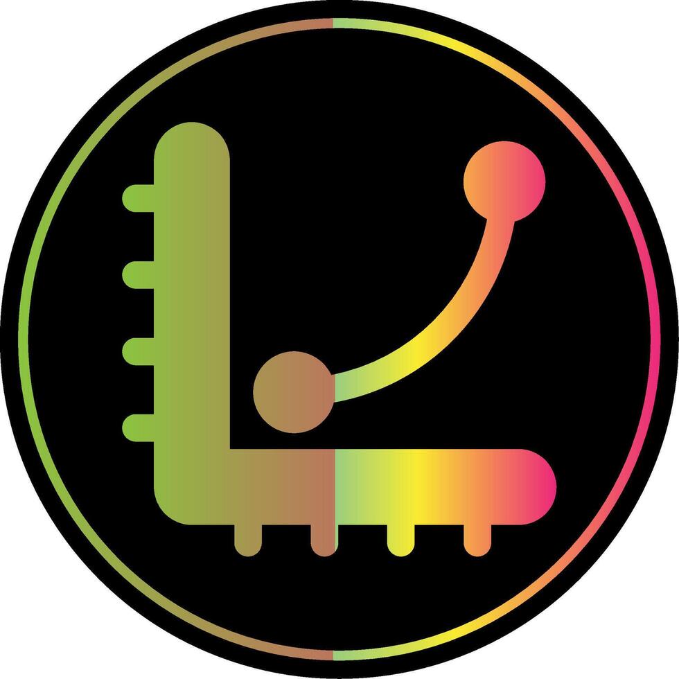 Curves levels graph Glyph Due Color Icon vector