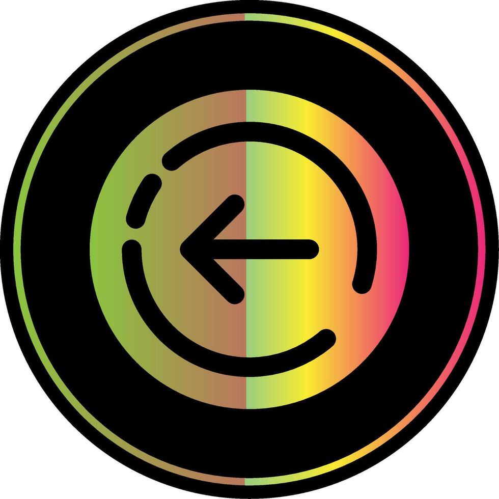 Right arrow Glyph Due Color Icon vector