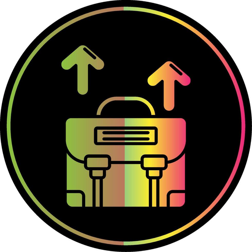 Career path Glyph Due Color Icon vector