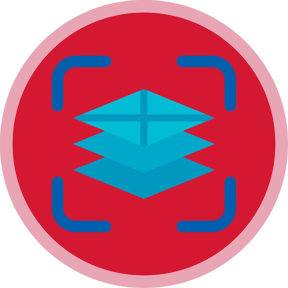 Fill adjustment layer Flat Multi Circle Icon vector