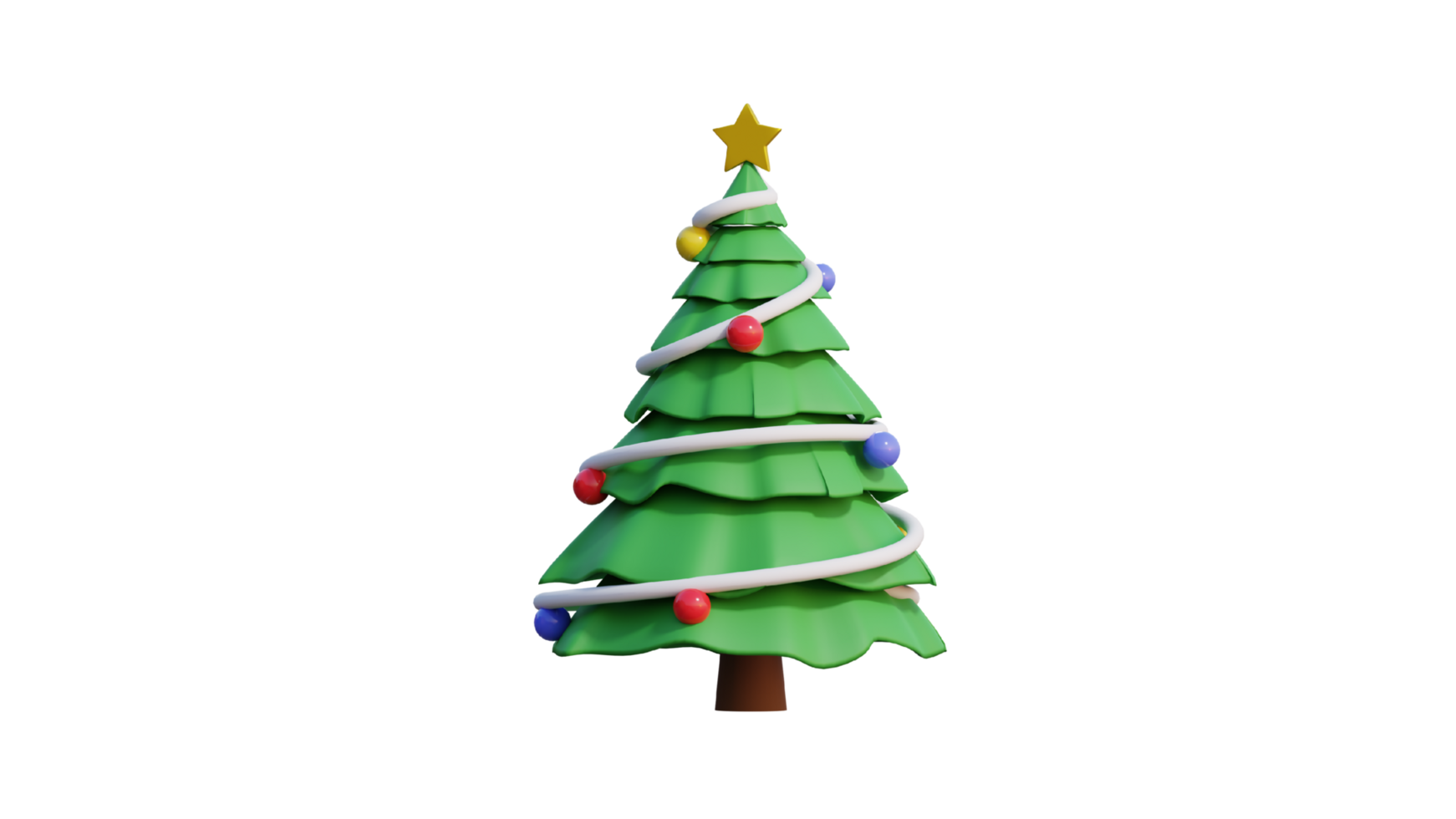 a christmas tree with a star on top png