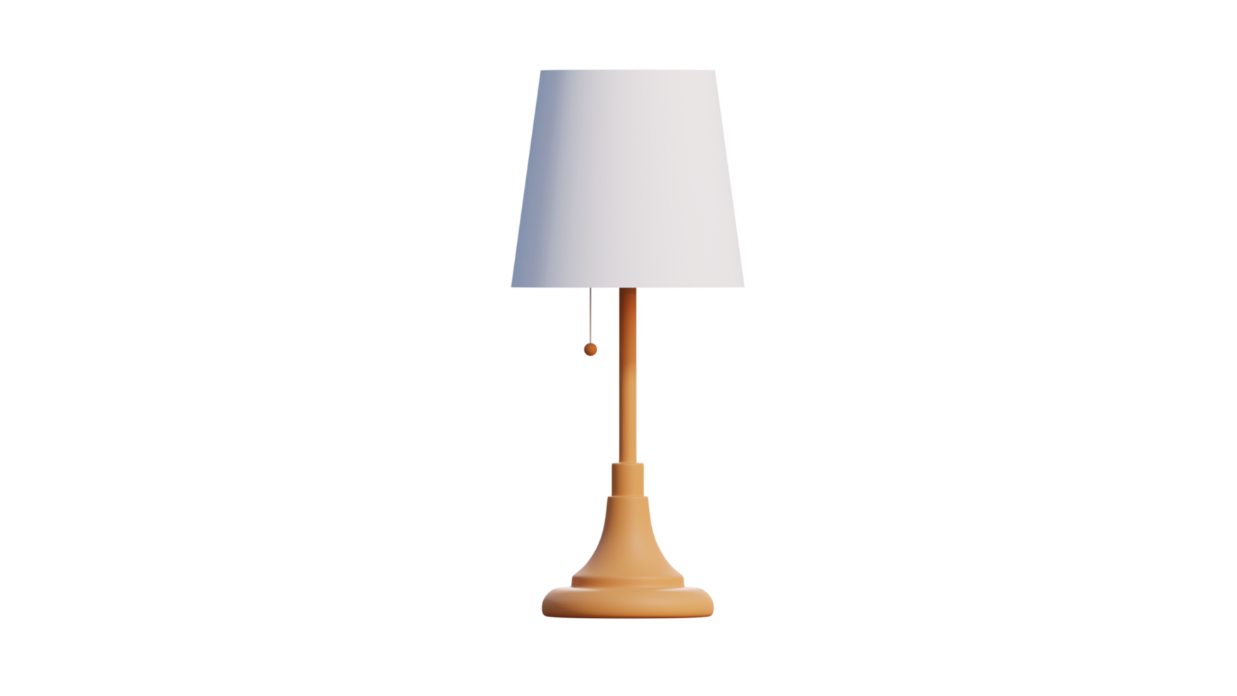 a lamp on a table with a white shade png