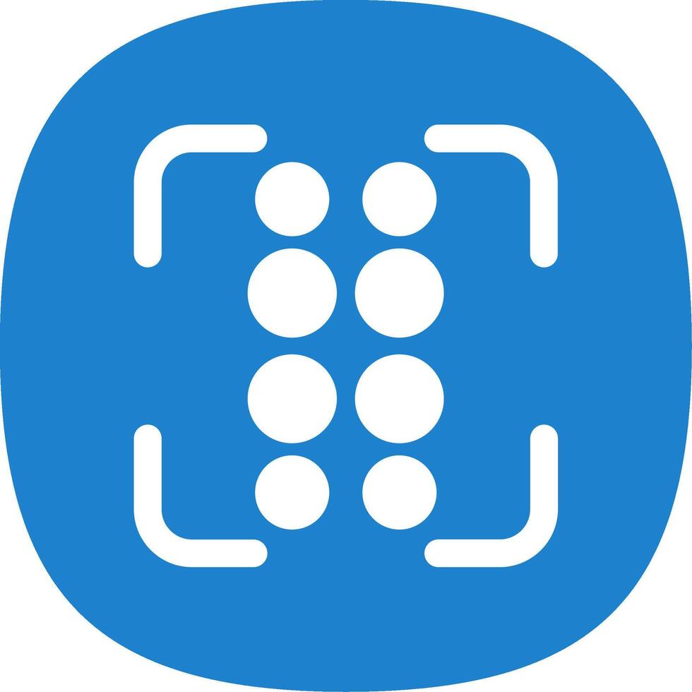 Reorder dots vertical Glyph Curve Icon vector