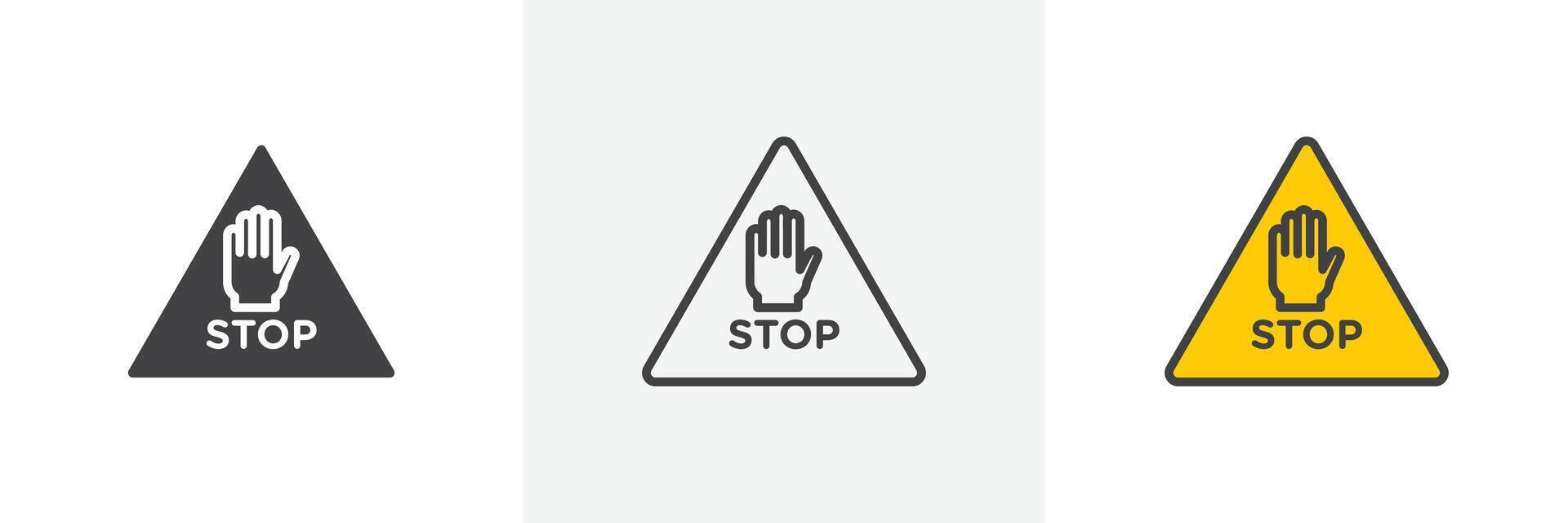 Stop security sign vector