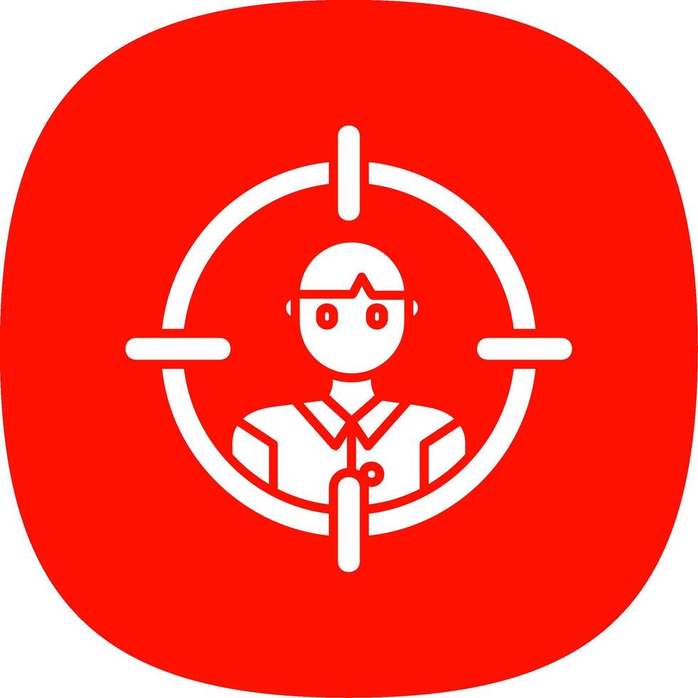 Target audience Glyph Curve Icon vector