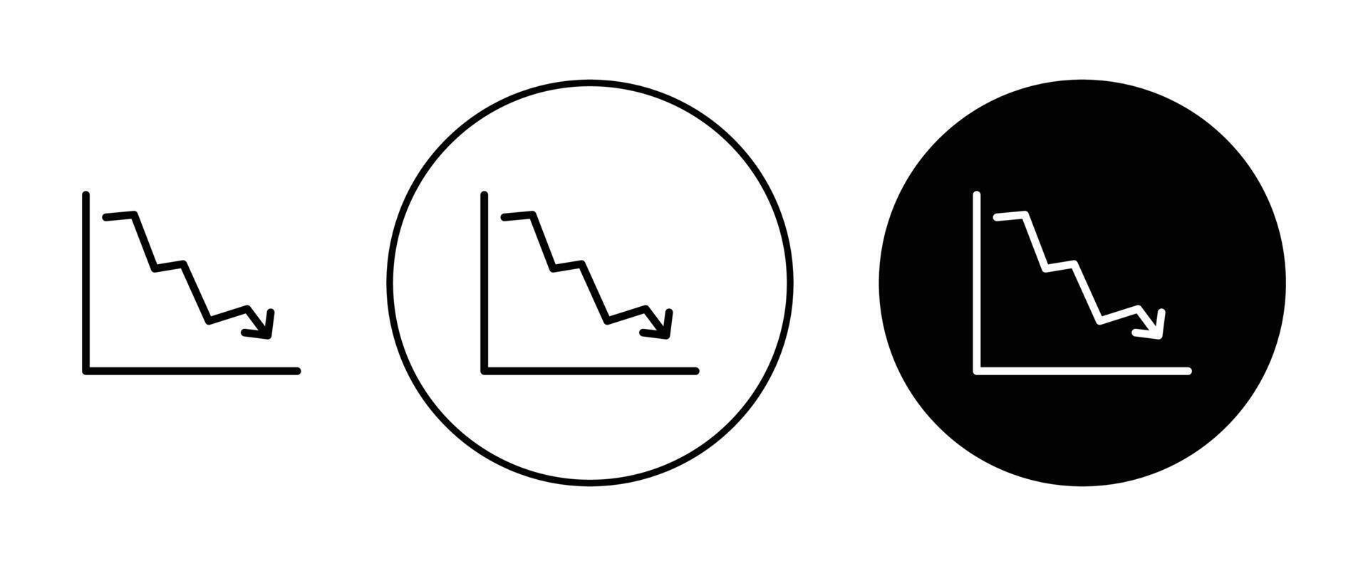 Reduction chart icon vector