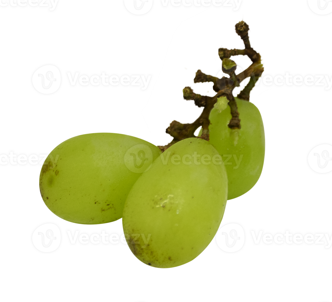 Green grapes on transparent background png