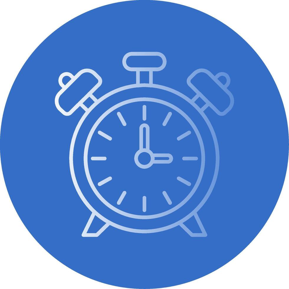 alarma reloj degradado línea circulo icono vector