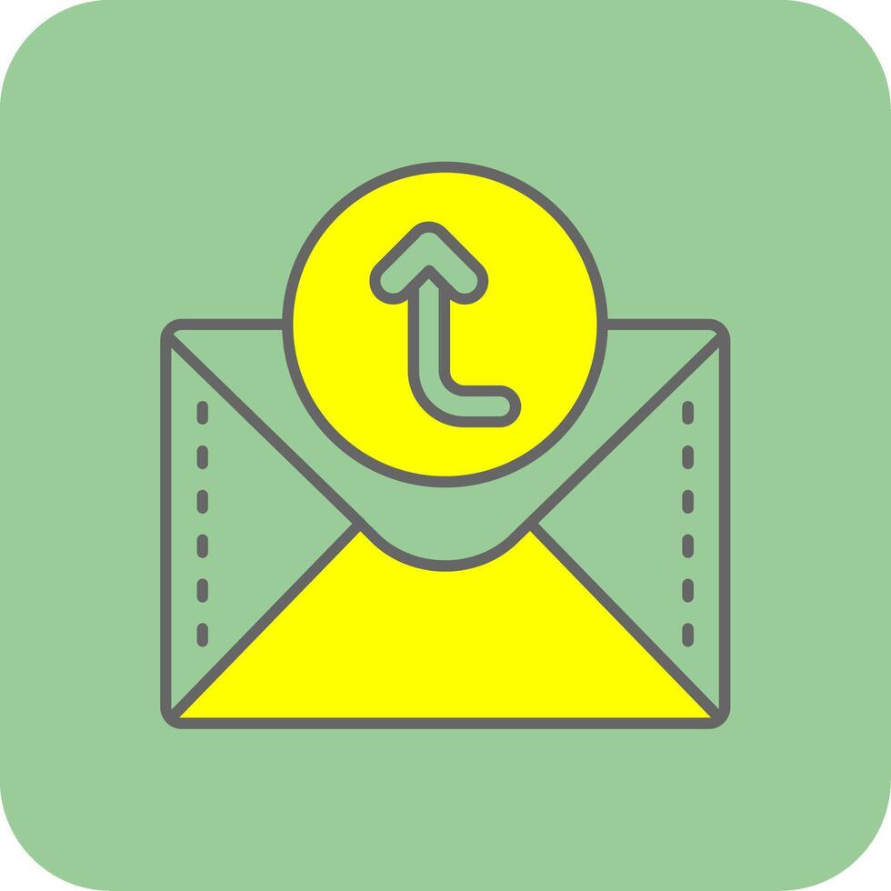 Up arrow Filled Yellow Icon vector